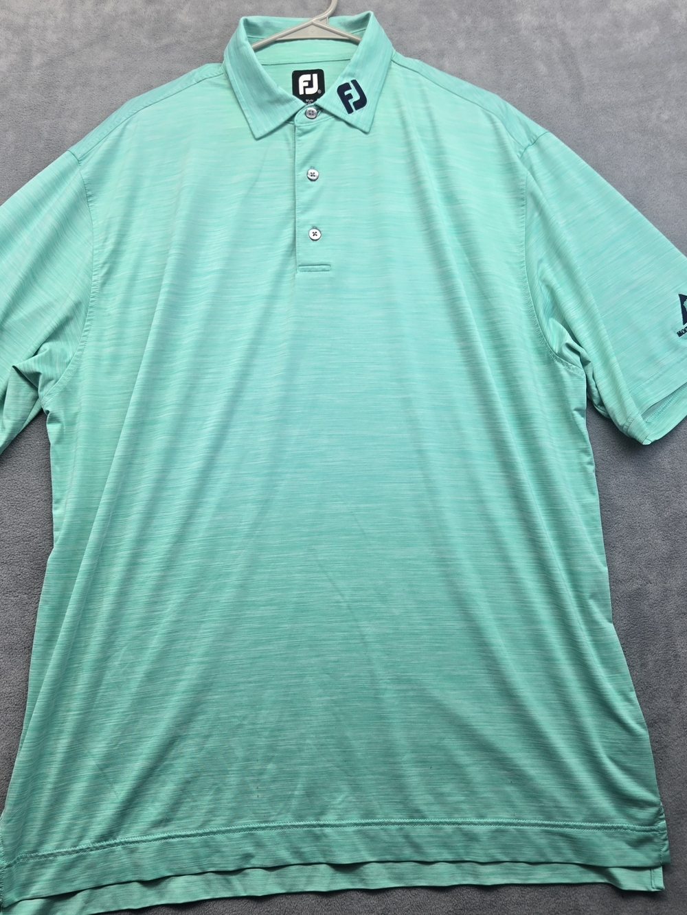 Footjoy FJ Polo Moody Gardens Golf Shirt Mens XL Green Short Sleeve Golf Stretch
